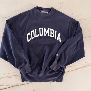 Columbia University Crewneck Pullover Sweatshirt Small Blue Champion